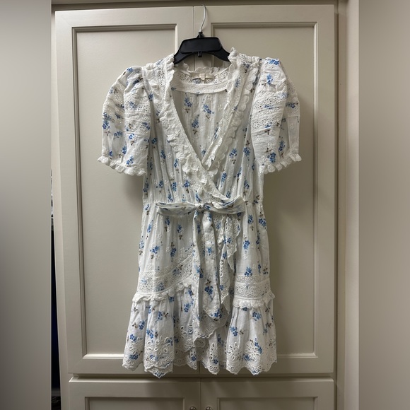 LoveShackFancy Dresses & Skirts - LOVESHACKFANCY
Belen V-Neck Floral-Print Cotton-Voile Wrap Dress - White Multi